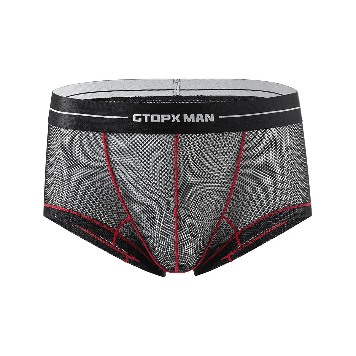 GTOPX MAN Boxers Ice Silk Sexy Low Waistline Transparent Guaze  Fashion U Convex Pouch Underwear