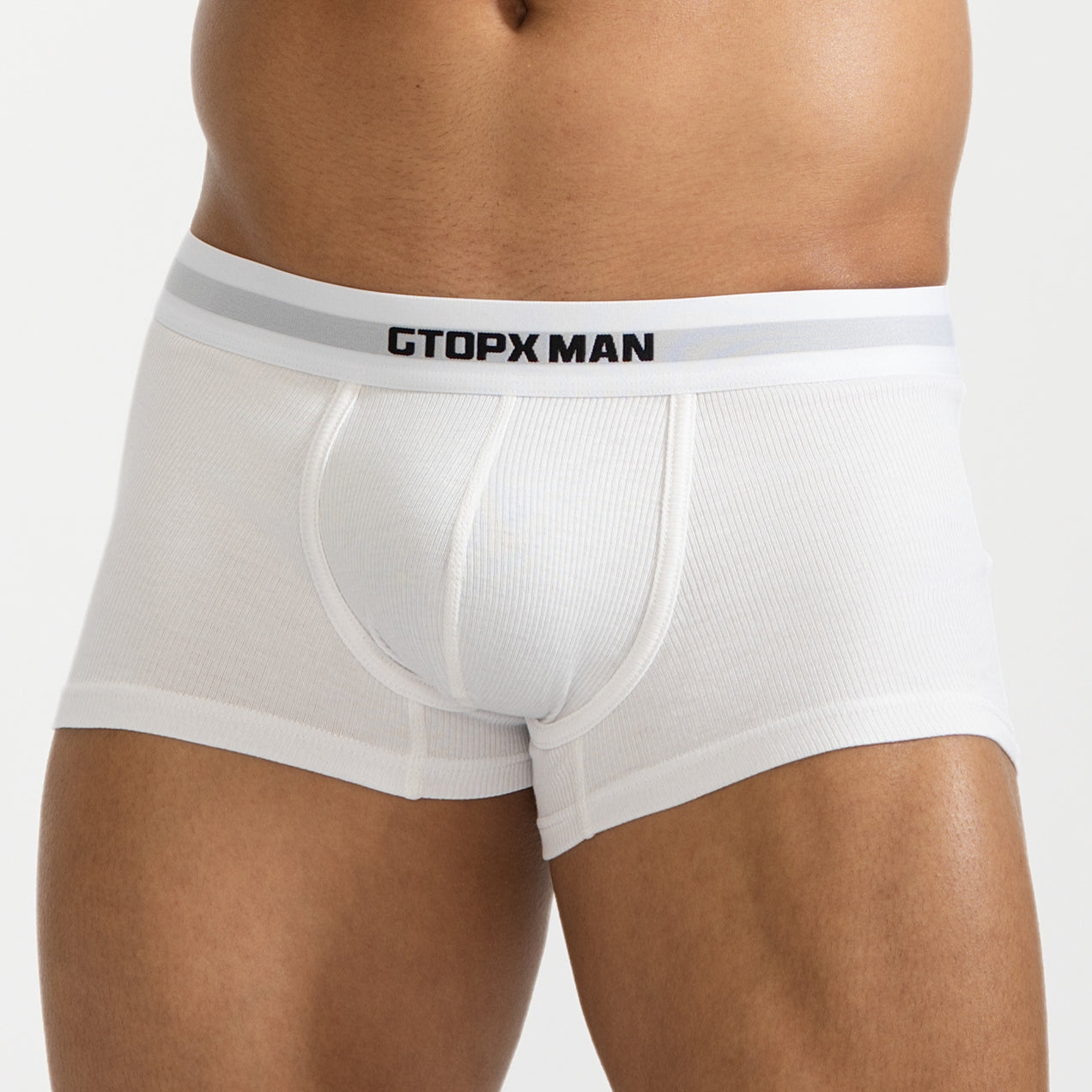 GTOPX MAN Low Waistline Natural Feelings U Convex Big Pack Boxer Striped Underwear