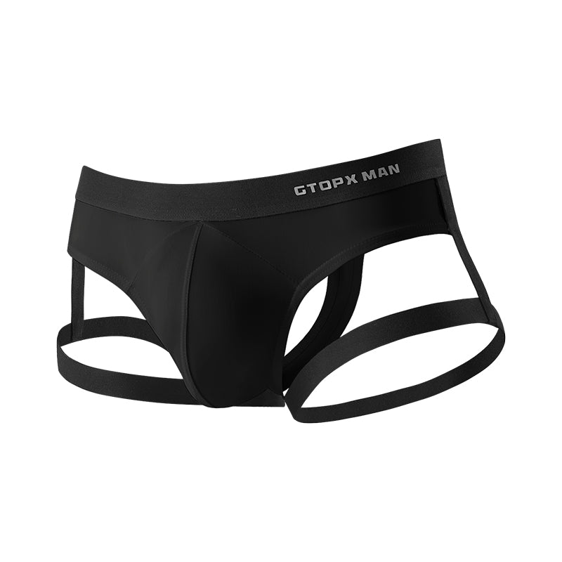 GTOPX MAN Ice Silk Sexy Low Waistline Fashion U Convex Pouch Bandages Thongs Underwear