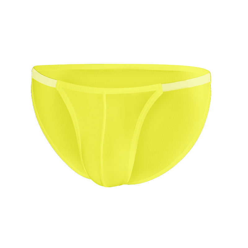 GTOPX MAN Low Waistline Sexy Briefs Ice Silk Men Thin Big Pouch U Convex Underwear