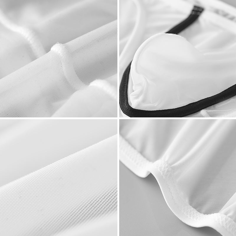 GTOPX MAN Ice Silk Briefs Sexy Low Waistline Fashion U Convex PouchUnderwear