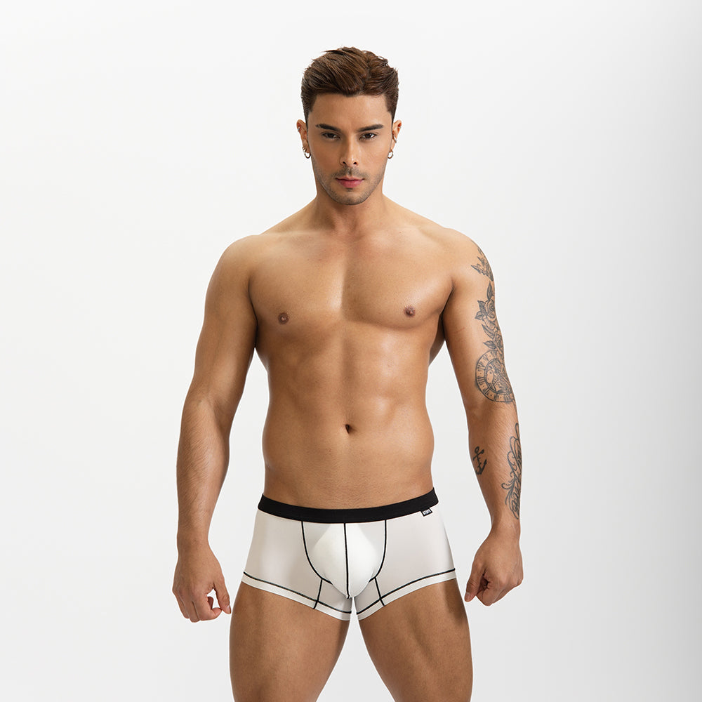 Gtopx Man Natural Thin Ice Silk U Touch Comfortable Breathable Boxer Pants Underwear