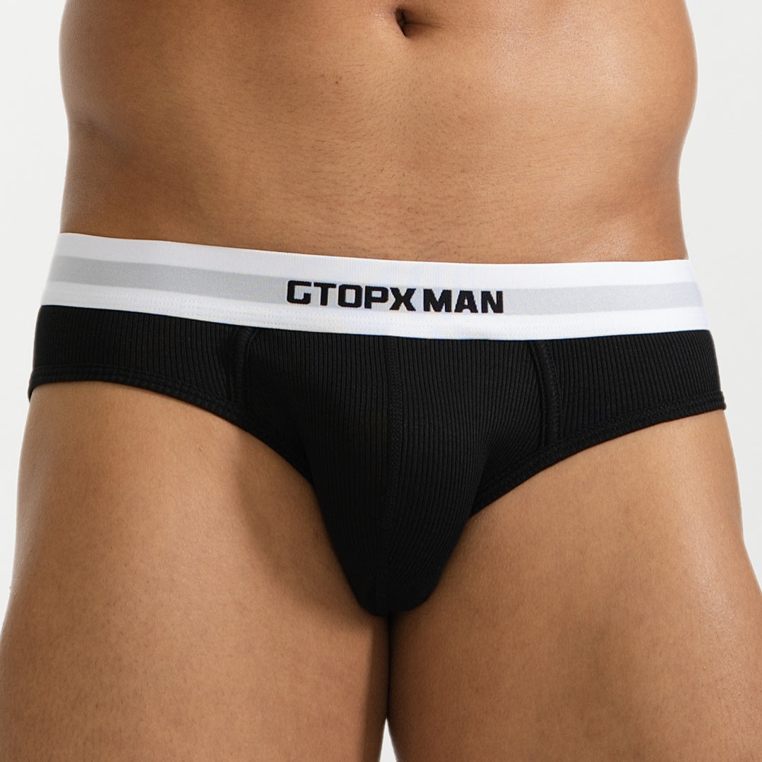 GTOPX Male Natural Feelings U Convex Big Pack Briefs Striped Underwear