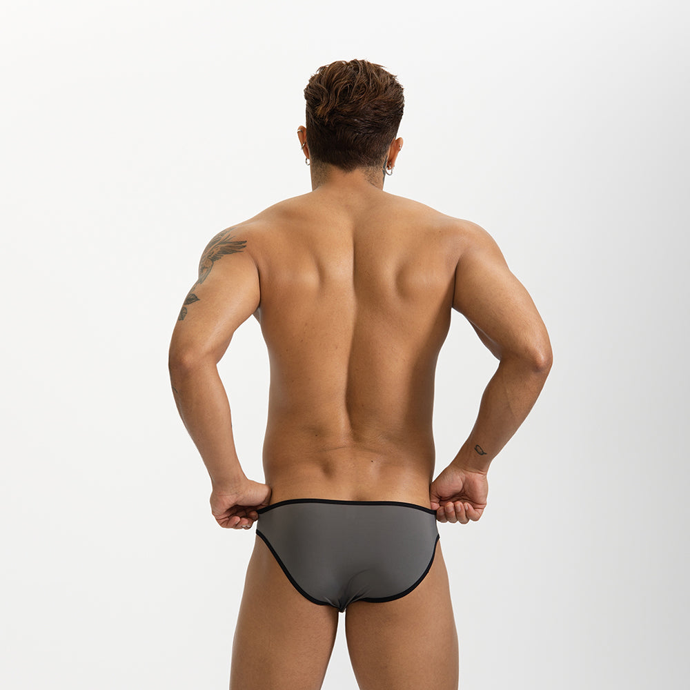 GTOPX MAN Low Waistline Smooth Sexy Briefs Ice Silk Men Thin Big Pouch U Convex Underwear