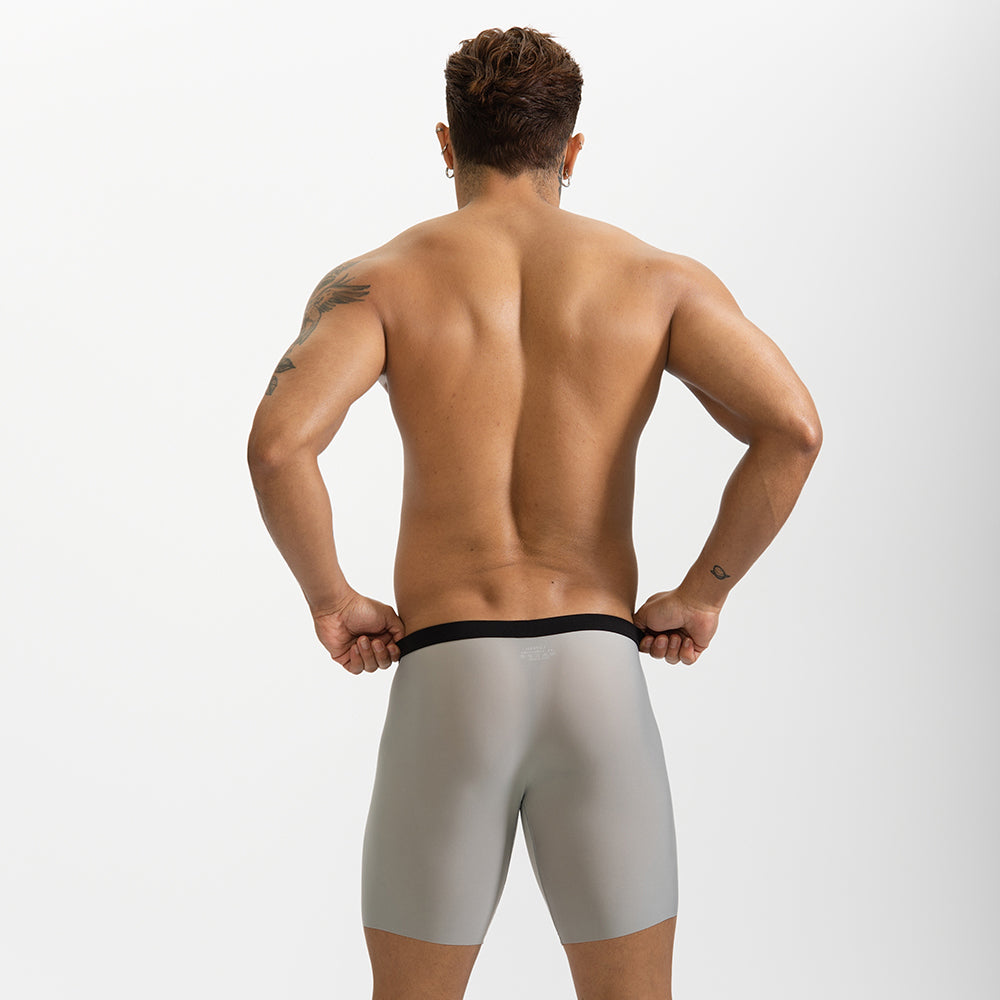 GTOPX MAN Ice Silk Long Desgin U Convex Pouch Boxers Underwear