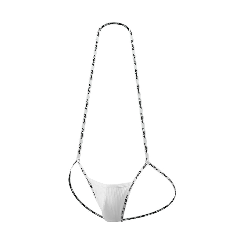 Shoulder Strap Sexy Low Waistline Fashion U Convex Pouch Thongs Underwear