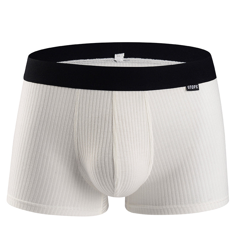 Male Natural Feelings U Convex Big Pack Boxer Briefs Striped Modal Underwear