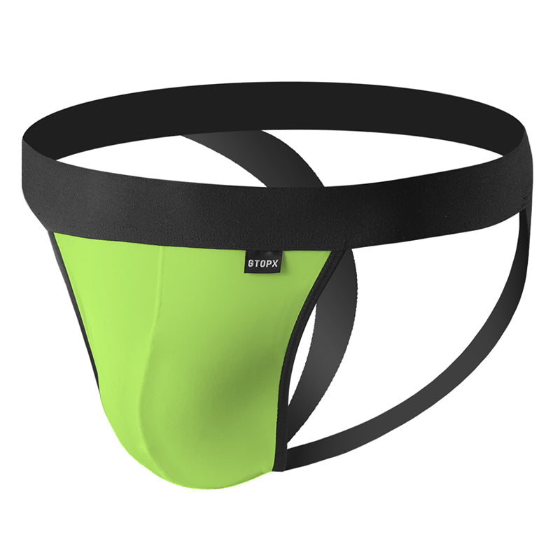 GTOPX MAN Ice Silk Sexy Low Waistline Fashion U Convex Pouch Thongs Underwear