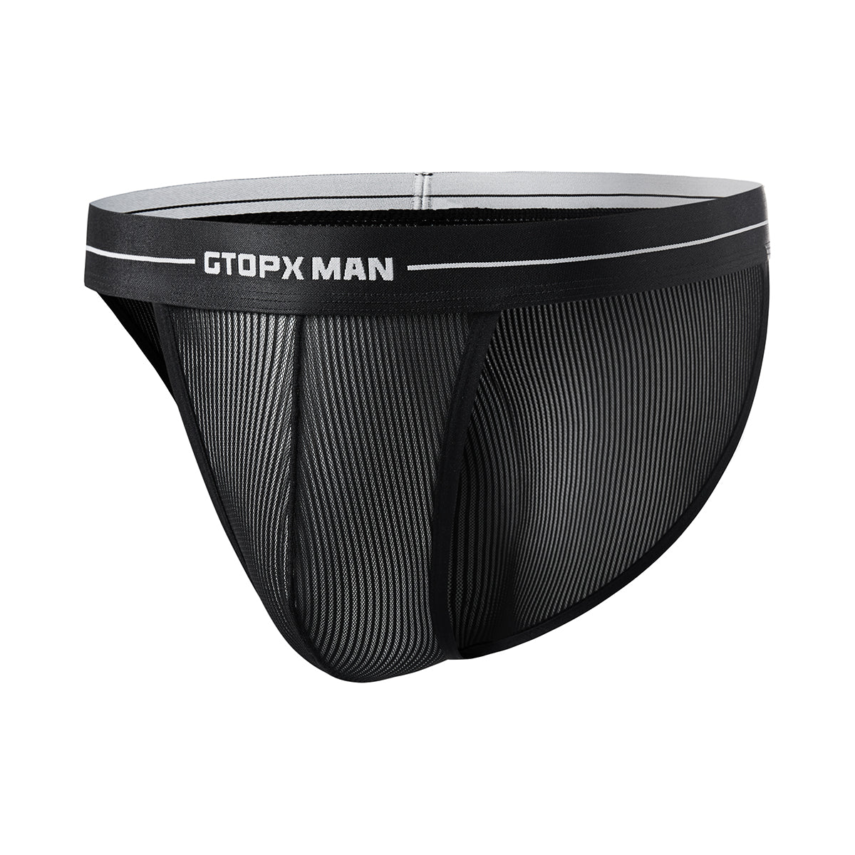 GTOPX MAN Low Waistline Sexy  Transparent Guaze Briefs Ice Silk Men Thin Big Pouch U Convex Underwear