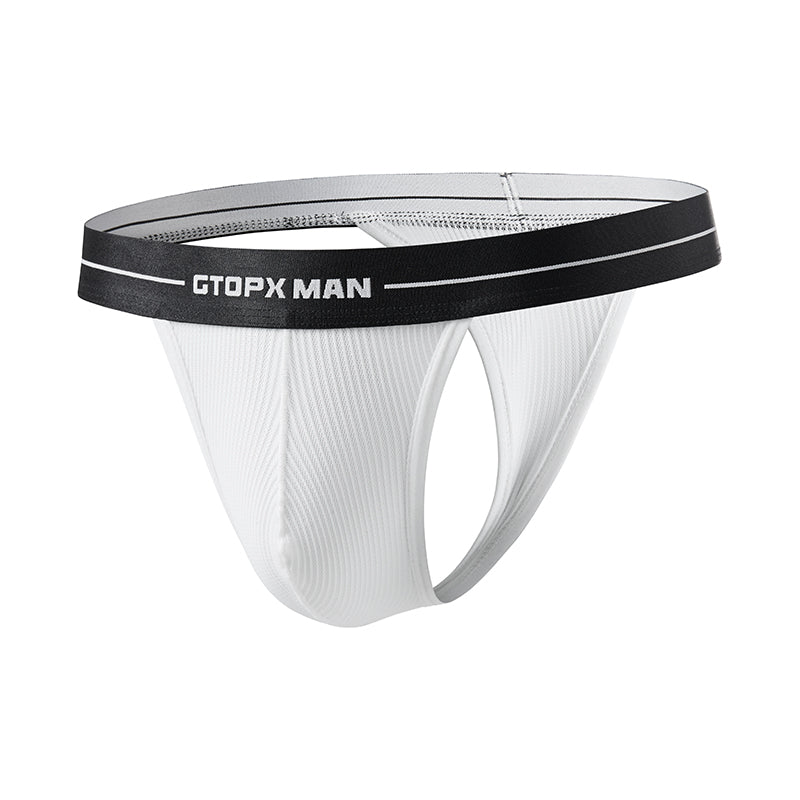 GTOPX MAN Ice Silk Sexy Low Thongs Waistline Transparent Guaze  Fashion U Convex Pouch Underwear