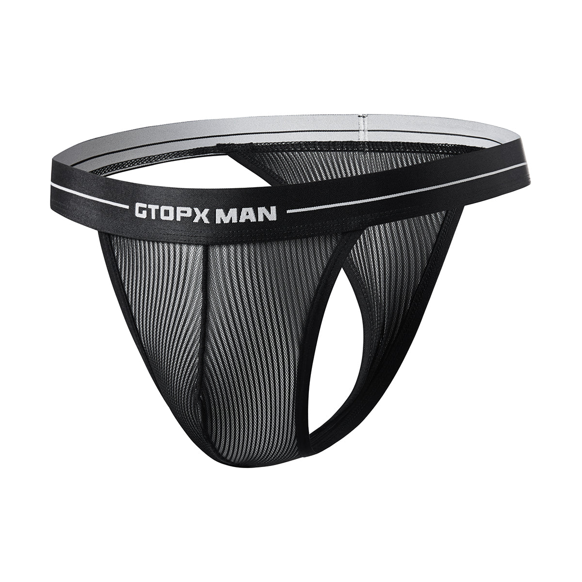 GTOPX MAN Ice Silk Sexy Low Thongs Waistline Transparent Guaze  Fashion U Convex Pouch Underwear
