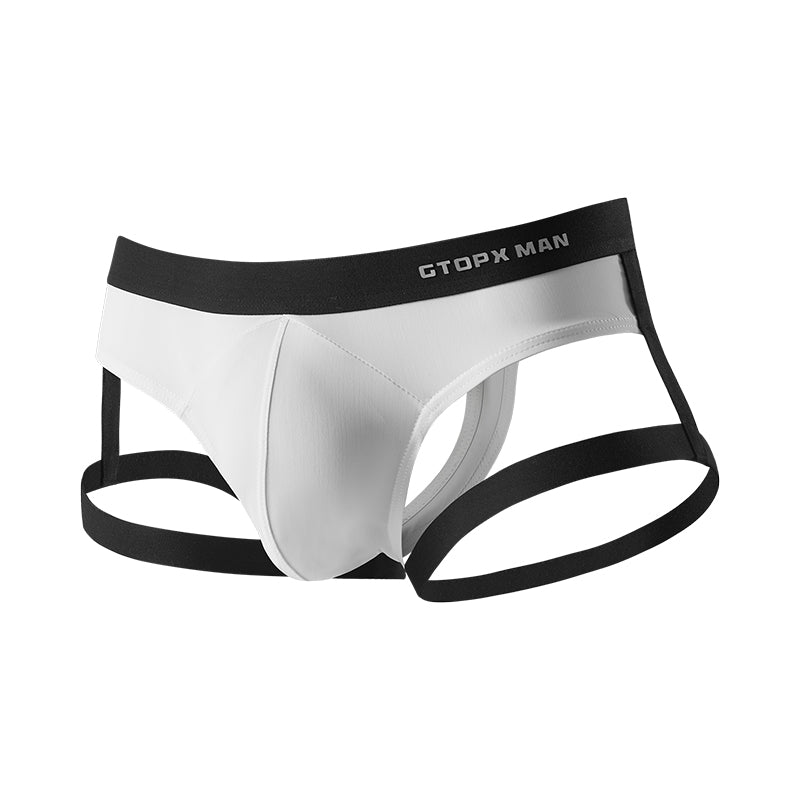 GTOPX MAN Ice Silk Sexy Low Waistline Fashion U Convex Pouch  Bandages Thongs Underwear