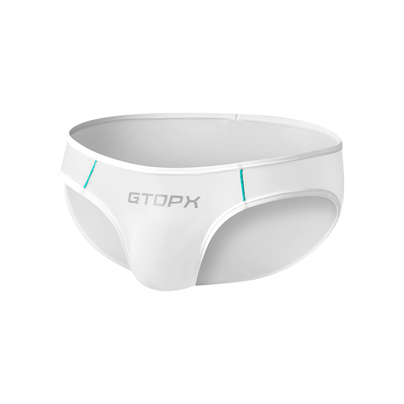 GTOPX MAN Thin Ice Silk Sexy Low Waistline Briefs Transparent U Convex Pouch Underwear