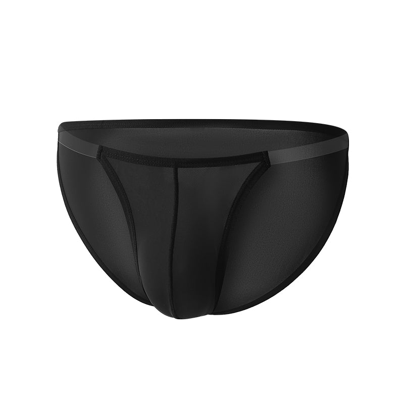 GTOPX MAN Low Waistline Sexy Briefs Ice Silk Men Thin Big Pouch U Convex Underwear
