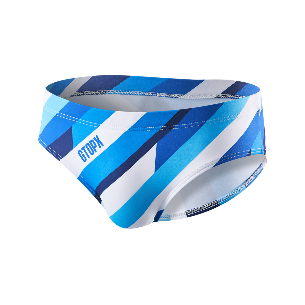 Men's Striped Swim Briefs Quick Dry Professional Racing Swim Trunks Low Waist Beach Swimming Shorts for Water Sports