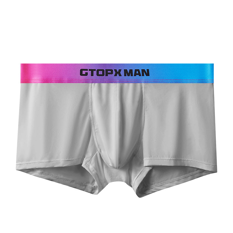 GTOPX MAN Thin Ice Silk U Touch Comfortable Breathable Boxer Pants Men Underwear