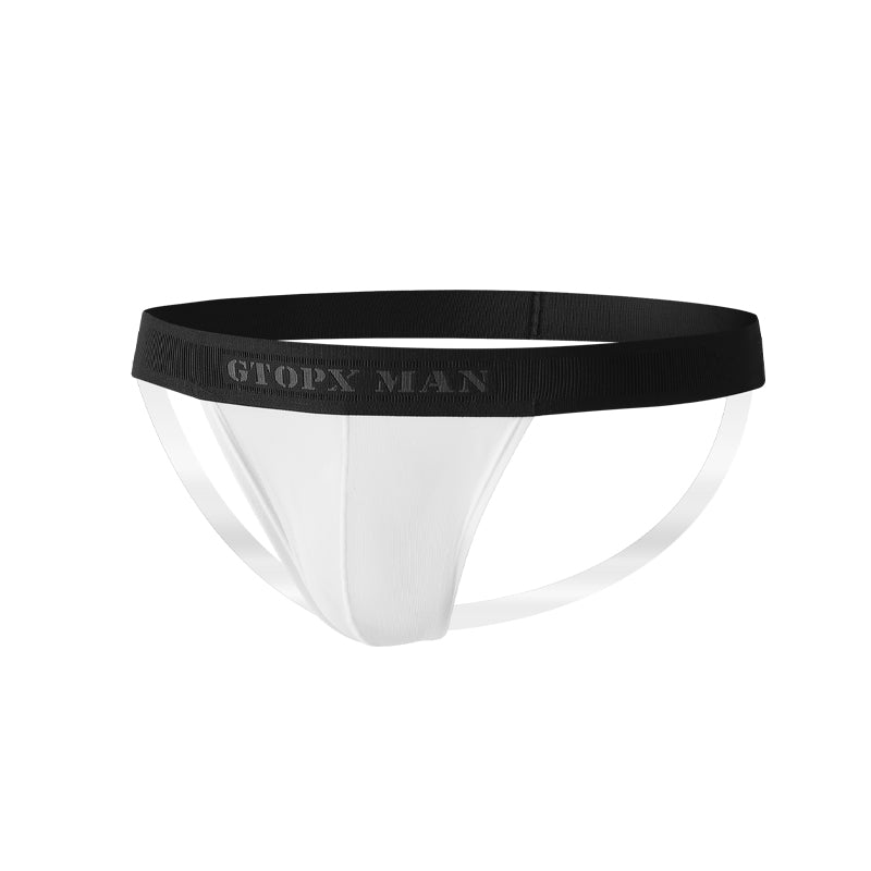 GTOPX MAN Ice Silk Sexy Low Waistline Transparent Guaze  Fashion U Convex Pouch Thongs Underwear