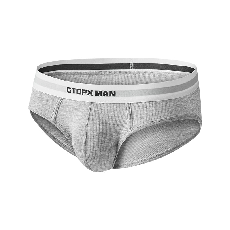 GTOPX Male Natural Feelings U Convex Big Pack Briefs Striped Underwear