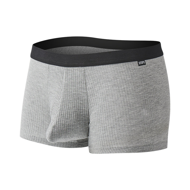 Gtopx Man Natural Comfortable U Convex Big Pack Boxer Briefs Striped Underwear