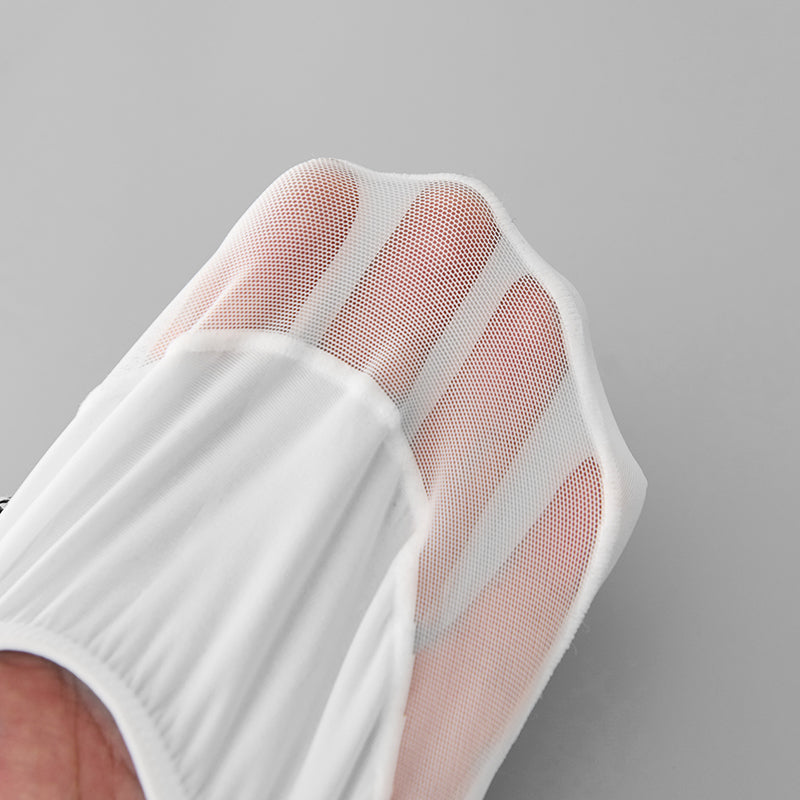 GTOPX MAN Ice Silk Briefs Sexy Low Waistline Transparent Guaze  Fashion U Convex PouchUnderwear