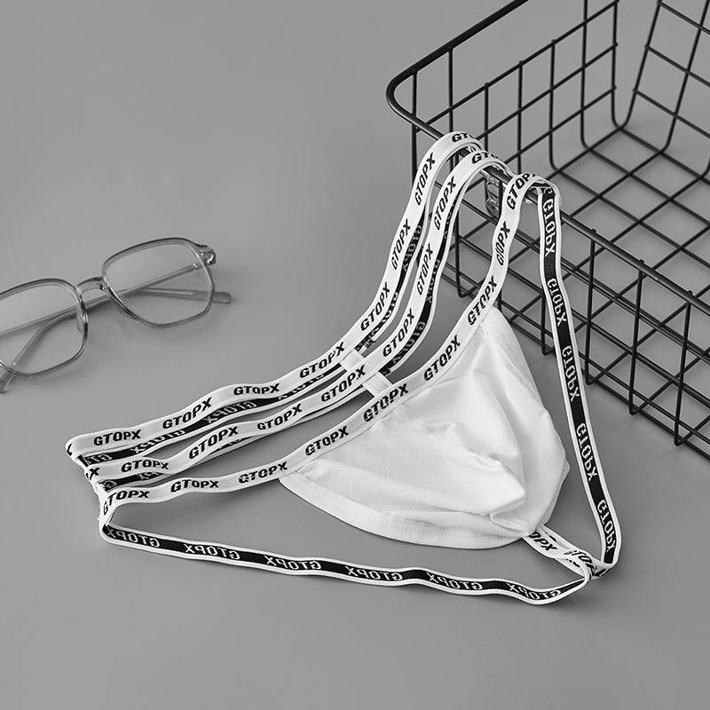 Sexy Low Waistline Fashion U Convex Pouch Thongs Underwear