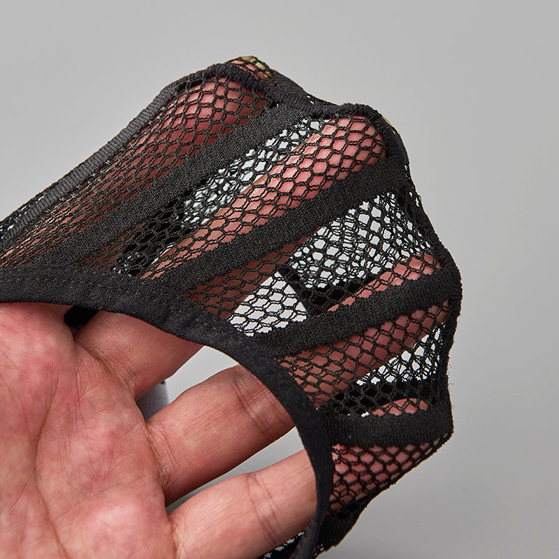 Male Ice Silk Sexy Mesh Low Waistline Briefs Man Transparent Underwear