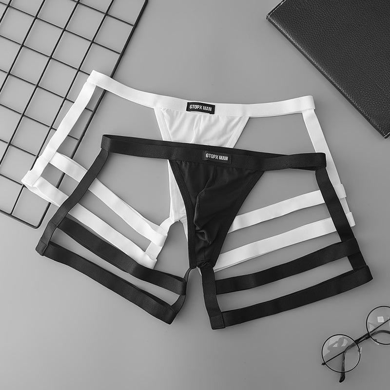GTOPX Male Sexy Low Waistline Fashion U Convex Pouch Thongs Underwear