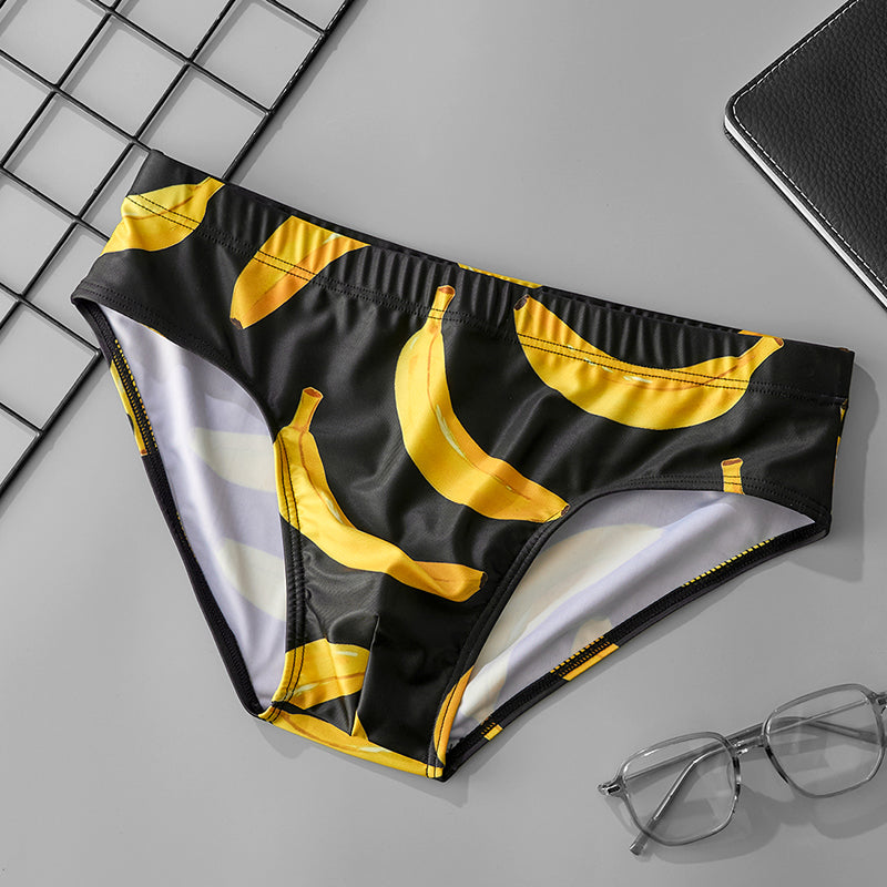 Men Low Waist Swim Briefs Quick Dry Racing Swimwear Beach Swimming Trunks