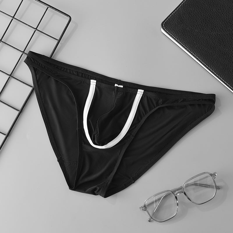 GTOPX MAN Ice Silk Briefs Sexy Low Waistline Fashion U Convex PouchUnderwear