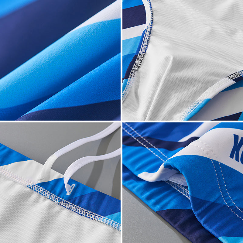 Men's Striped Swim Briefs Quick Dry Professional Racing Swim Trunks Low Waist Beach Swimming Shorts for Water Sports