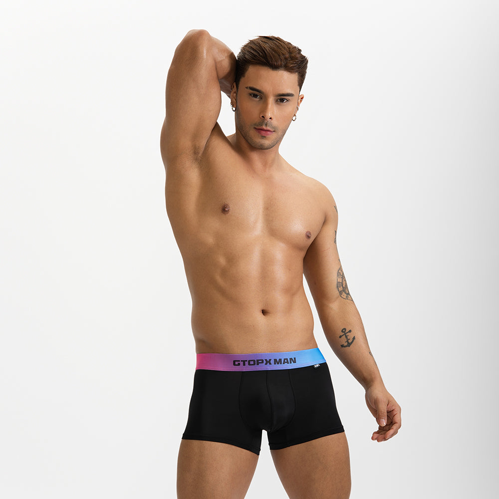 GTOPX MAN Thin Ice Silk U Touch Comfortable Breathable Boxer Pants Men Underwear