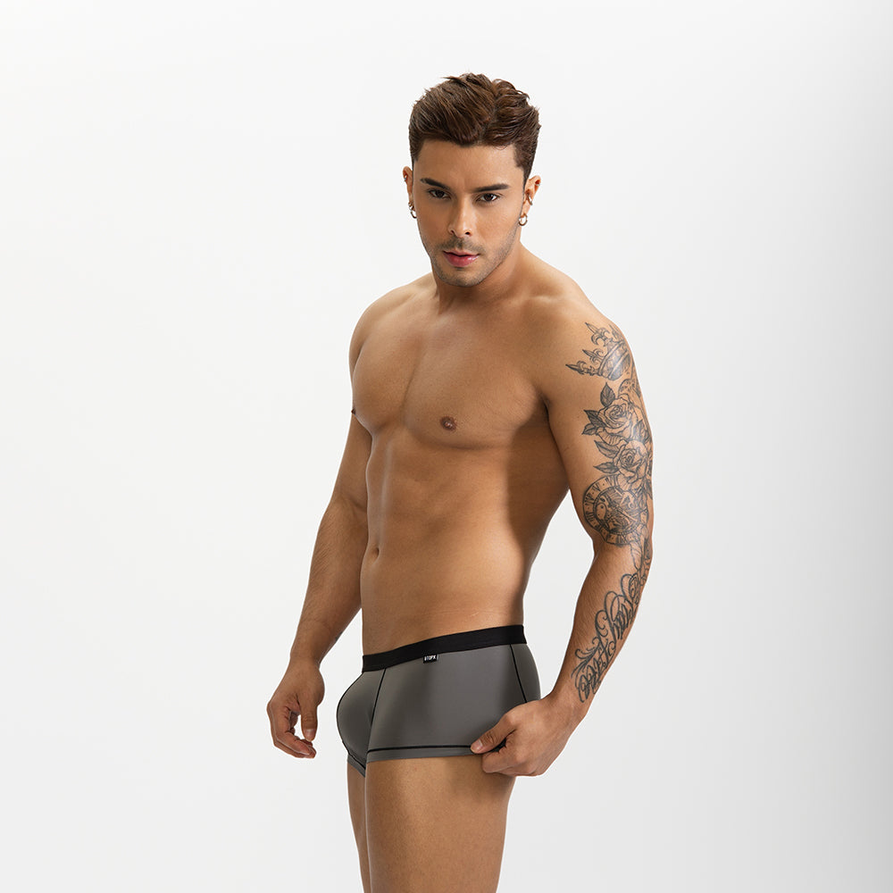 Gtopx Man Natural Thin Ice Silk U Touch Comfortable Breathable Boxer Pants Underwear