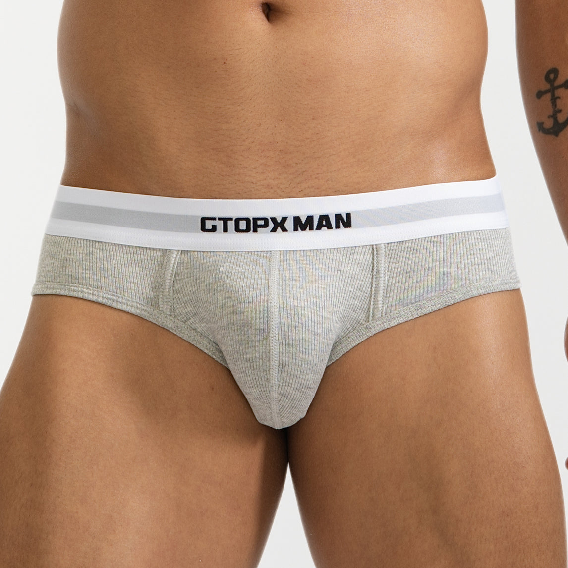 GTOPX Male Natural Feelings U Convex Big Pack Briefs Striped Underwear
