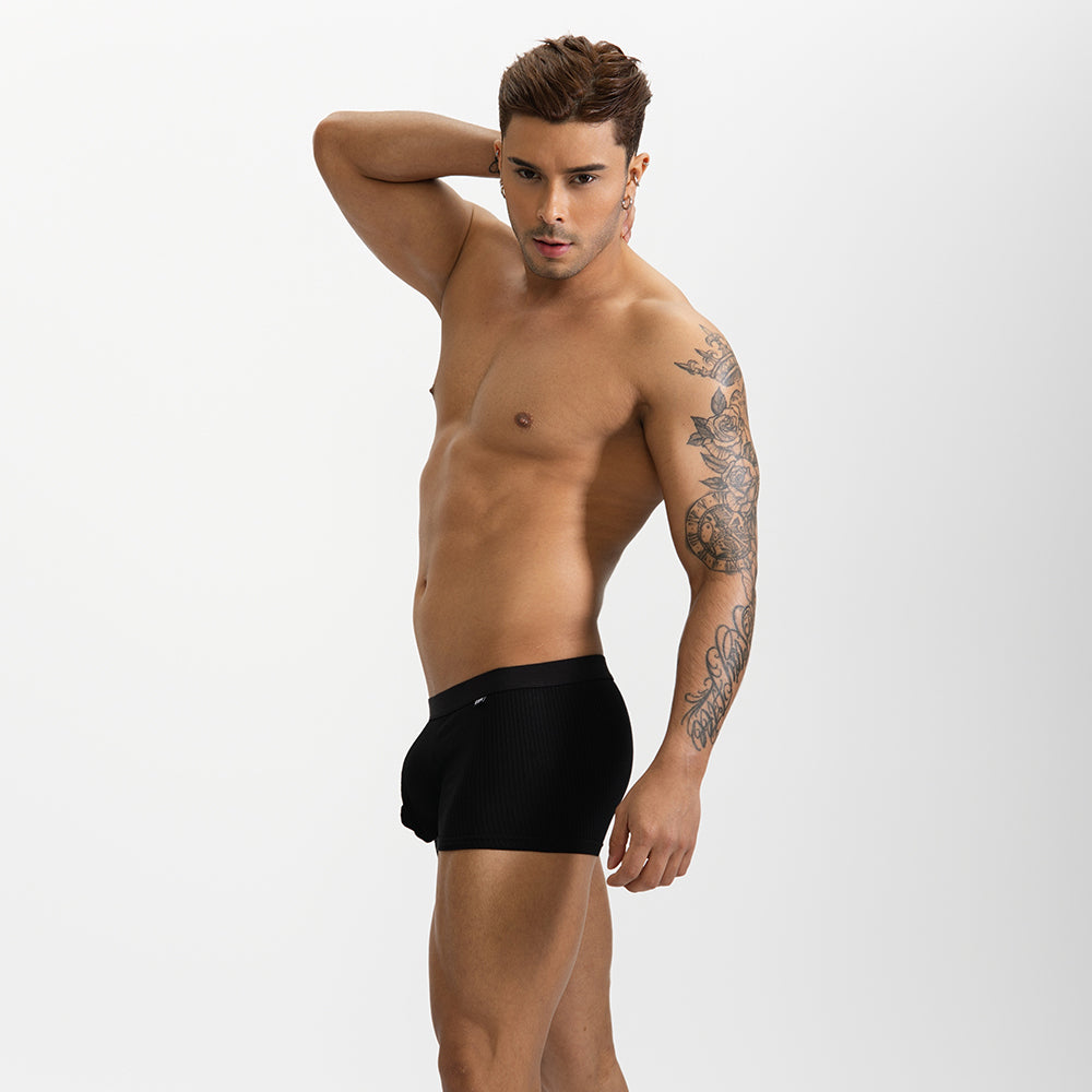 Gtopx Man Natural Comfortable U Convex Big Pack Boxer Briefs Striped Underwear