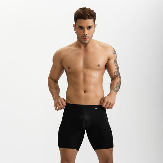 GTOPX MAN Ice Silk Long Desgin U Convex Pouch Boxers Underwear